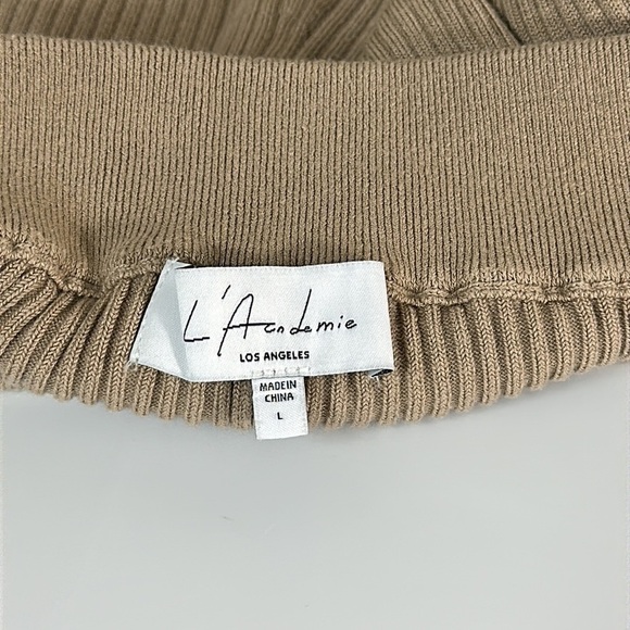 L'academie Camden Knit Pants Tan Large - Picture 7 of 9